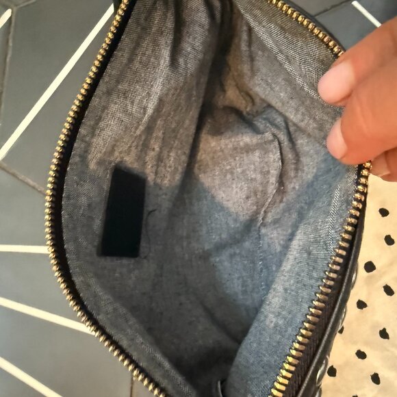 Like New Clare V Studded Petite Moyen Messenger Bag in Black - Picture 4 of 9